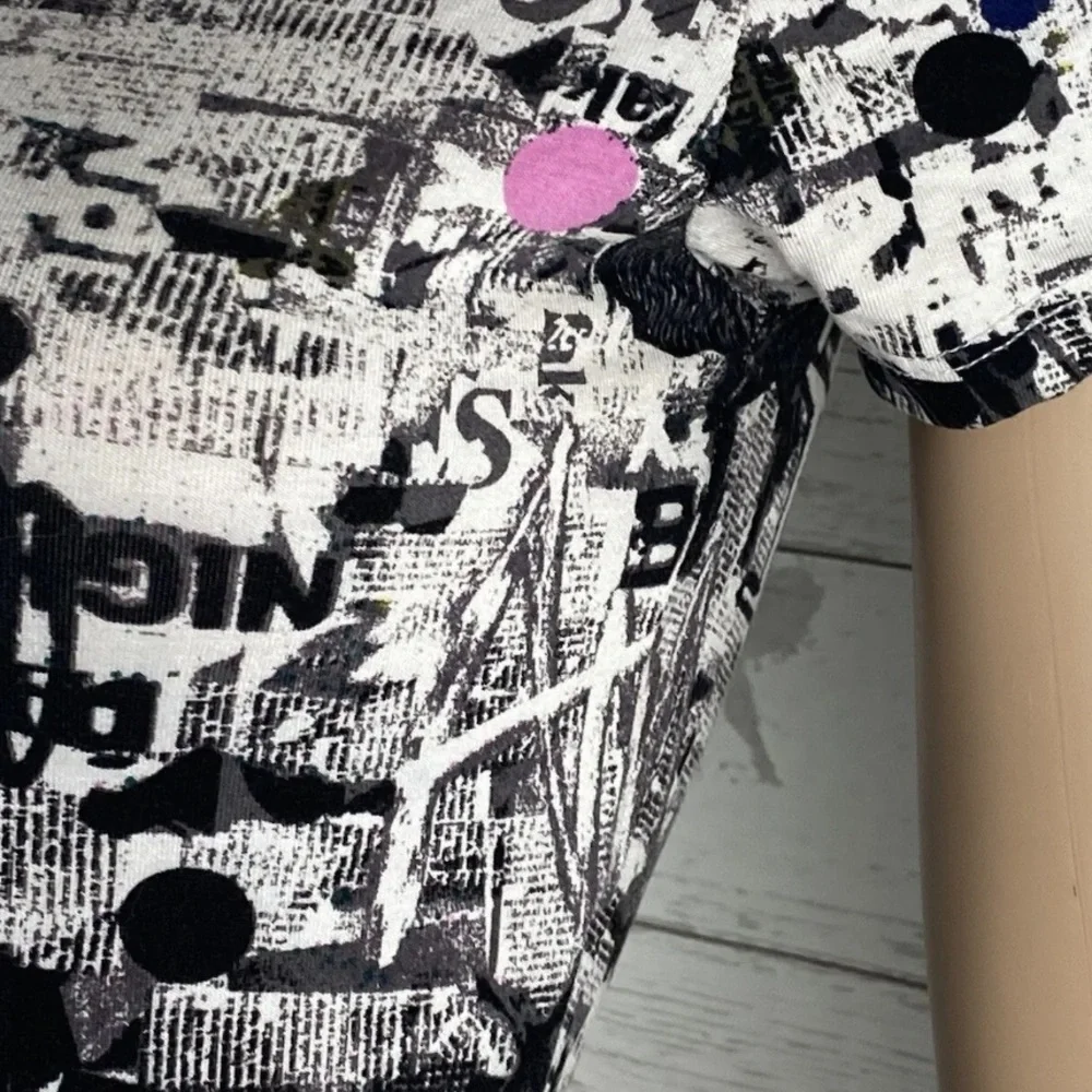 Topshop Bodycon Dress 🌺 Cute Newsprint - Picture 6 of 12